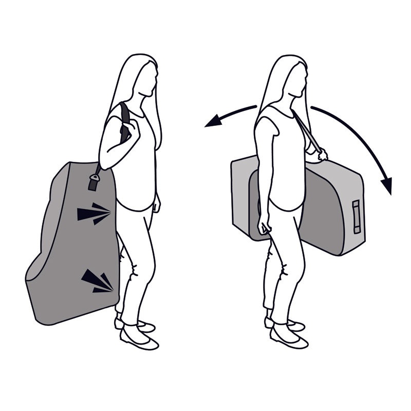 JL Childress Car Seat Travel Bag Side-Carry