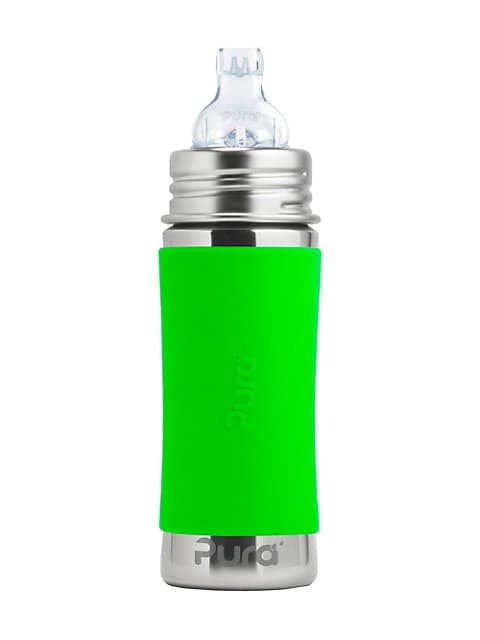 Pura Insulated Sippy Bottle - Green Sleeve 260ml (PS-00656)