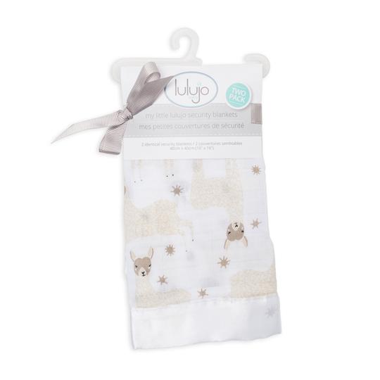 Lulujo Security Blanket Muslin Cotton Modern Llama