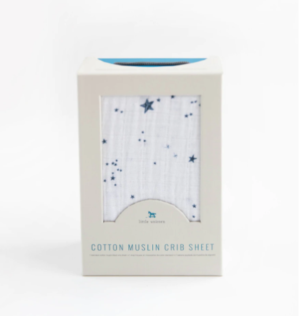 Little Unicorn Cotton Muslin Crib Sheet Shooting Stars