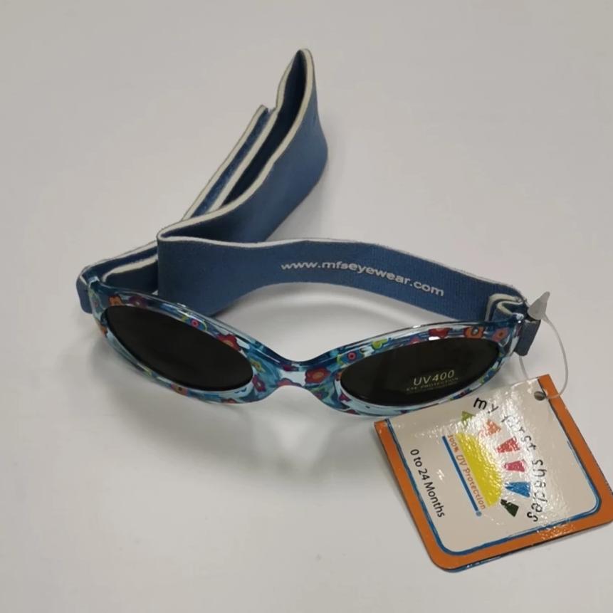 Real Kids Shades My First Shades Children's Sunglasses - Blue Flower 0-24m