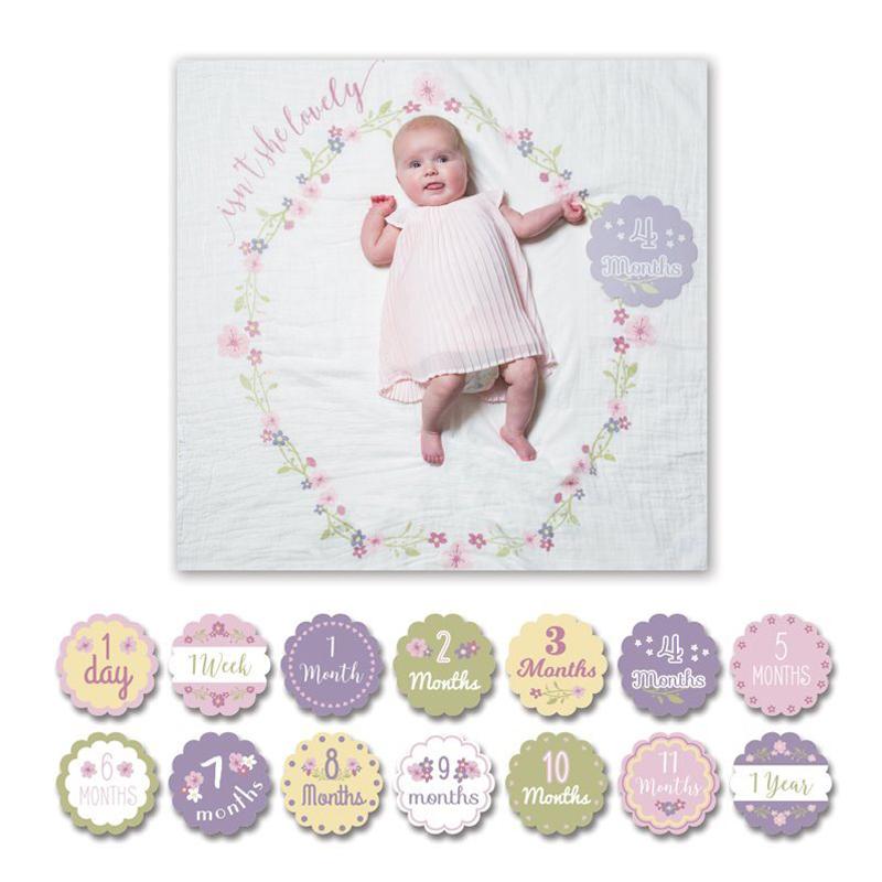 Lulujo Baby's 1st Year Blanket & Cards Set - Isn't She Lovely - CanaBee Baby