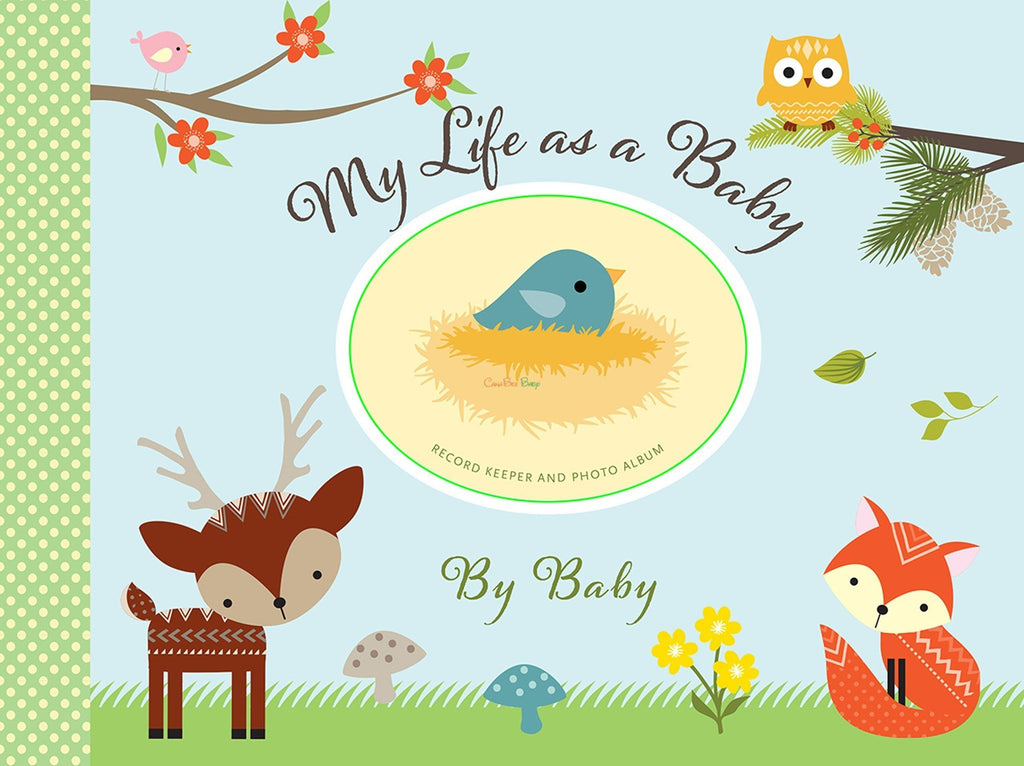 My Life As a Baby: Record Keeper & Photo Album - Woodland Friends - CanaBee Baby