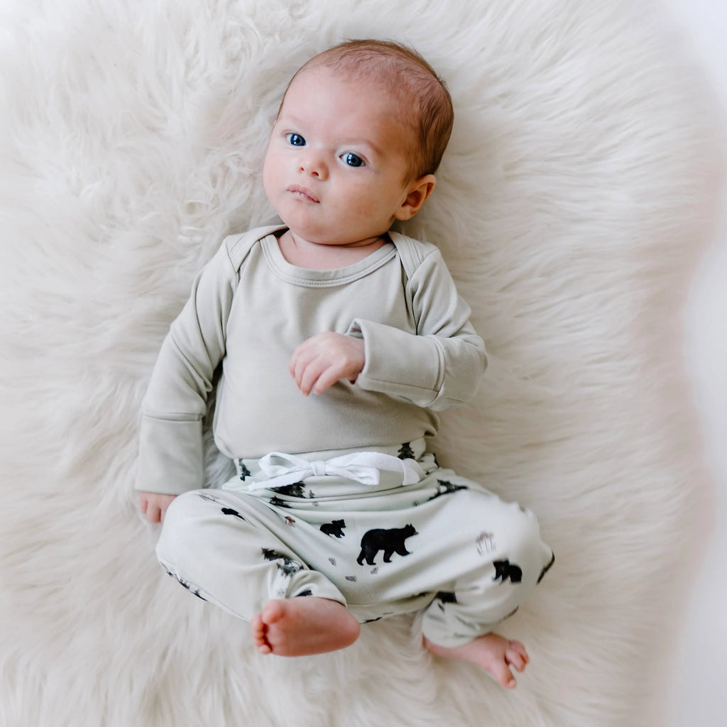 Belan.J Long Sleeve Onesie - Sage