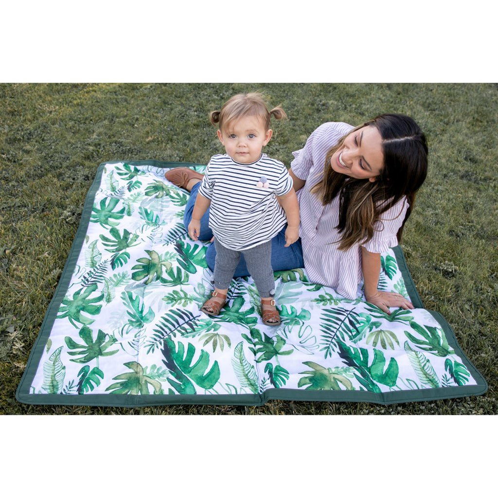 Little Unicorn Outdoor Blanket 5x5 - Tropical Leaf