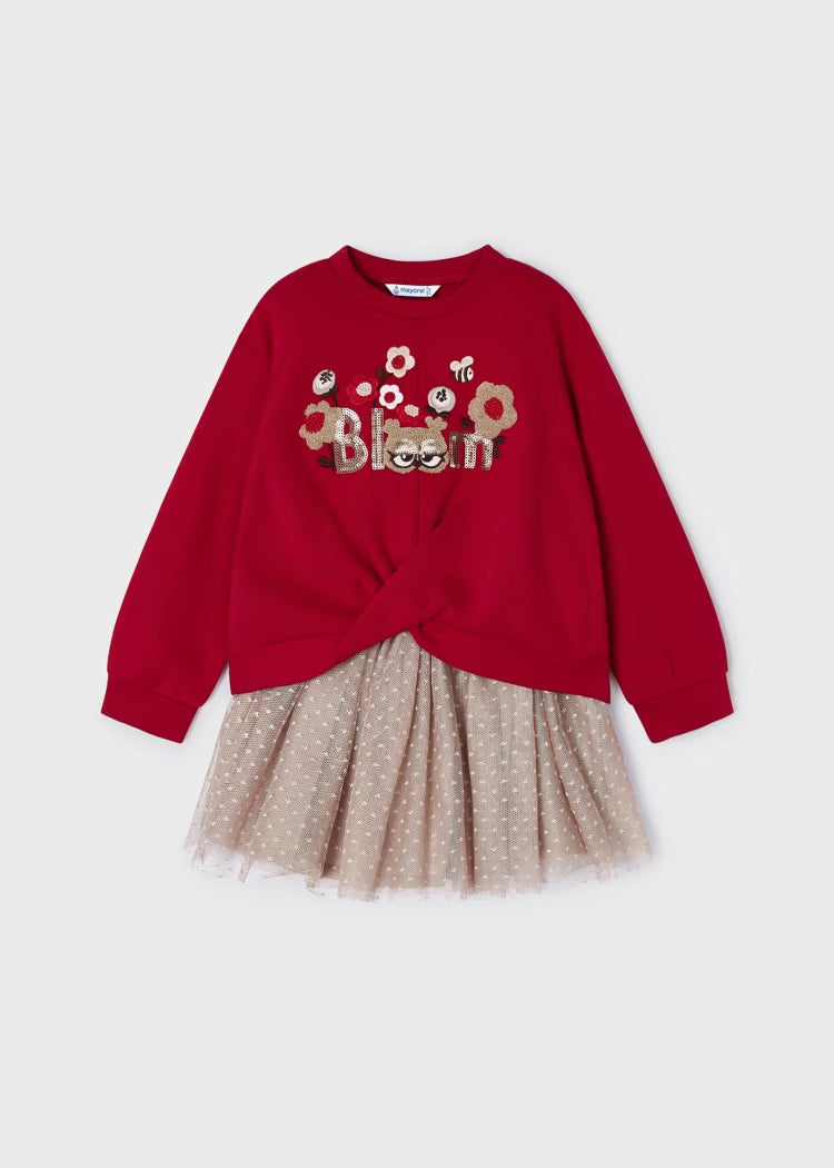 Mayoral Tulle Skirt Set - Rojo 4936
