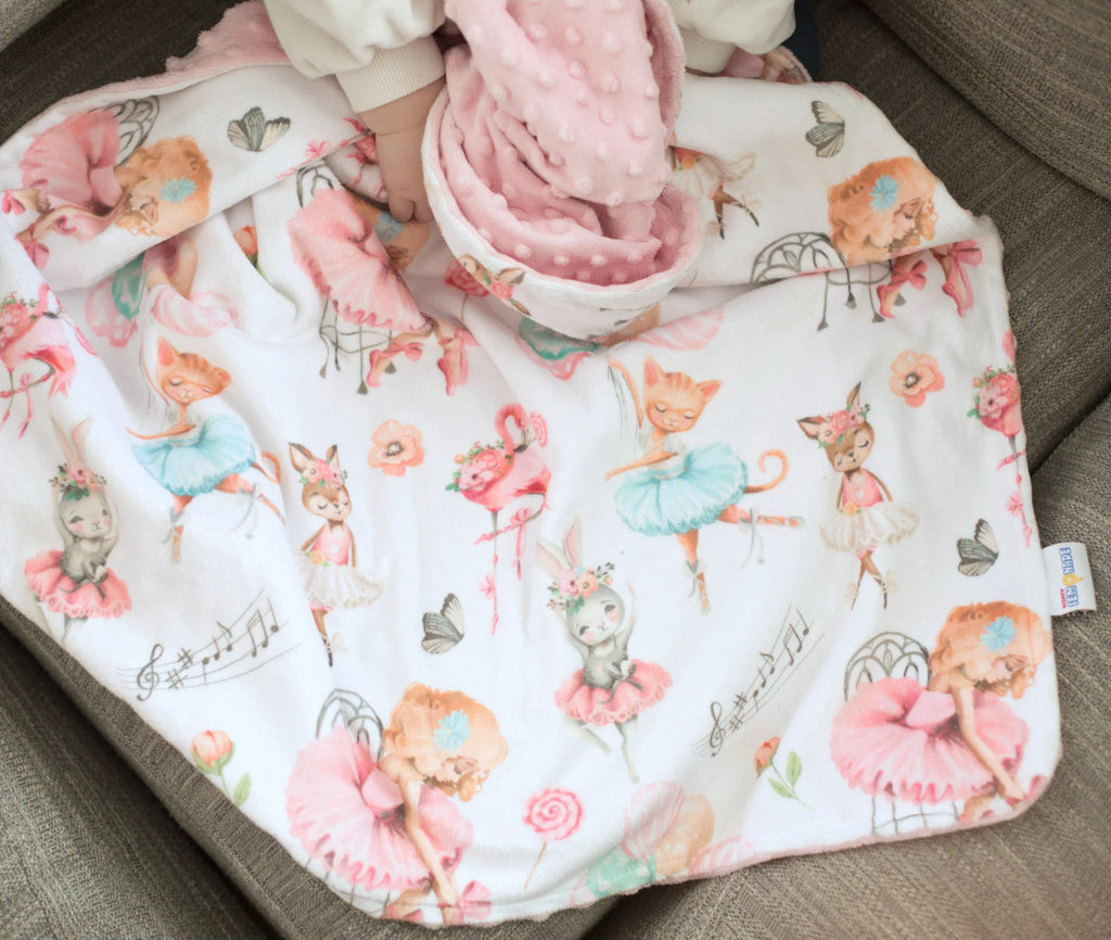 Honey Lemonade Baby&Toddler Minky Blanket 30x40 inch - Ballerinas