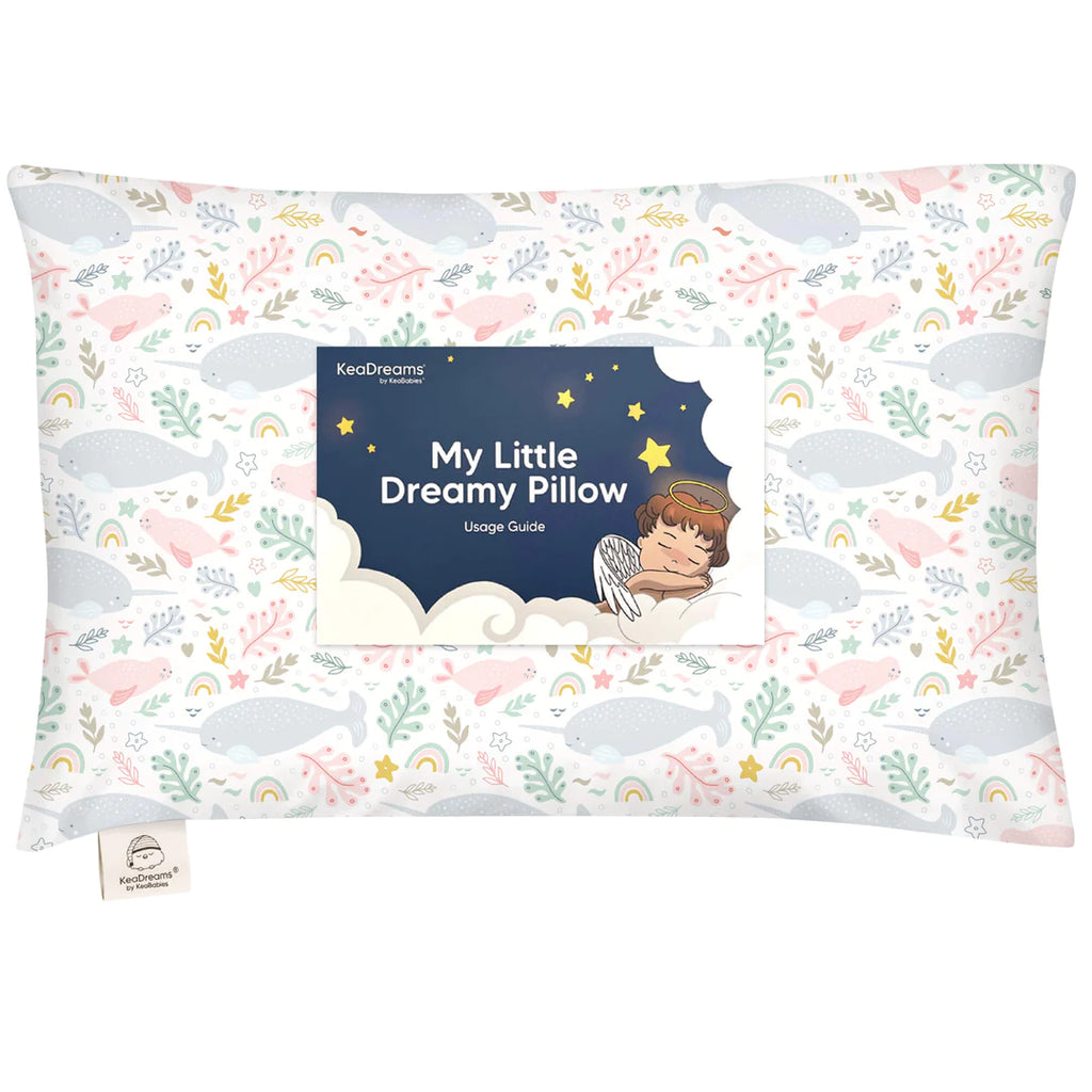 KeaBabies Standard Toddler Pillow - Narwhal