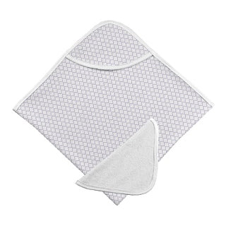 Kushies Hooded Towel & Wash Cloth - Lilac Octagon