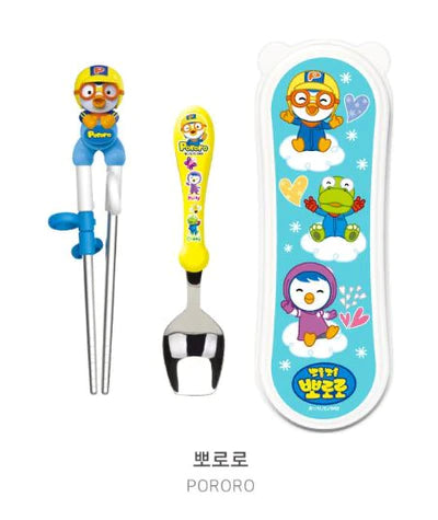 Edison Friends Stainless Chopsticks Case Set - Pororo