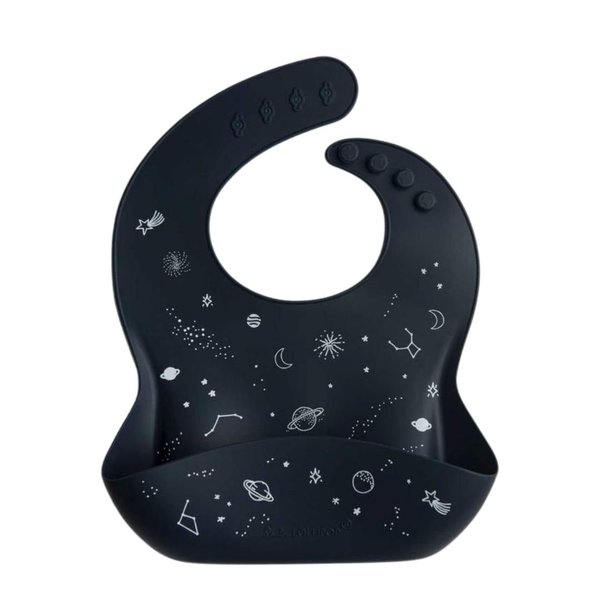 Loulou Lollipop Sillicone Bib - Space