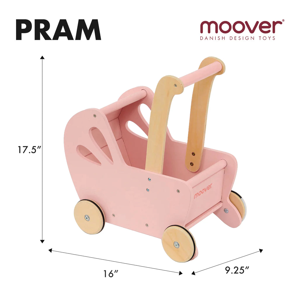 Moover Traditional Doll Pram - Pink – Babyrama.ca