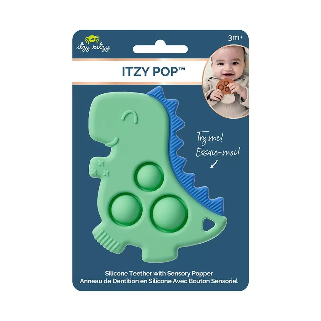 Itzy Ritzy Pop Teether Green Dino Babyrama ca Itzy Ritzy Pop Teether Green Dino Babyrama ca
