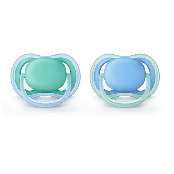 Avent Ultra Air Pacifier 2pk - Blue/Green 6-18M