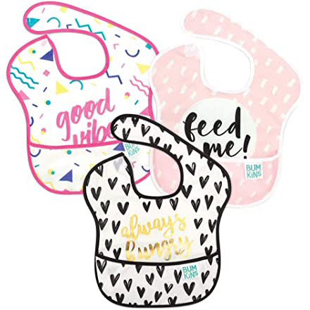 Bumkins SuperBib 3pk - Always Hungry, Feed Me, Good Vibes