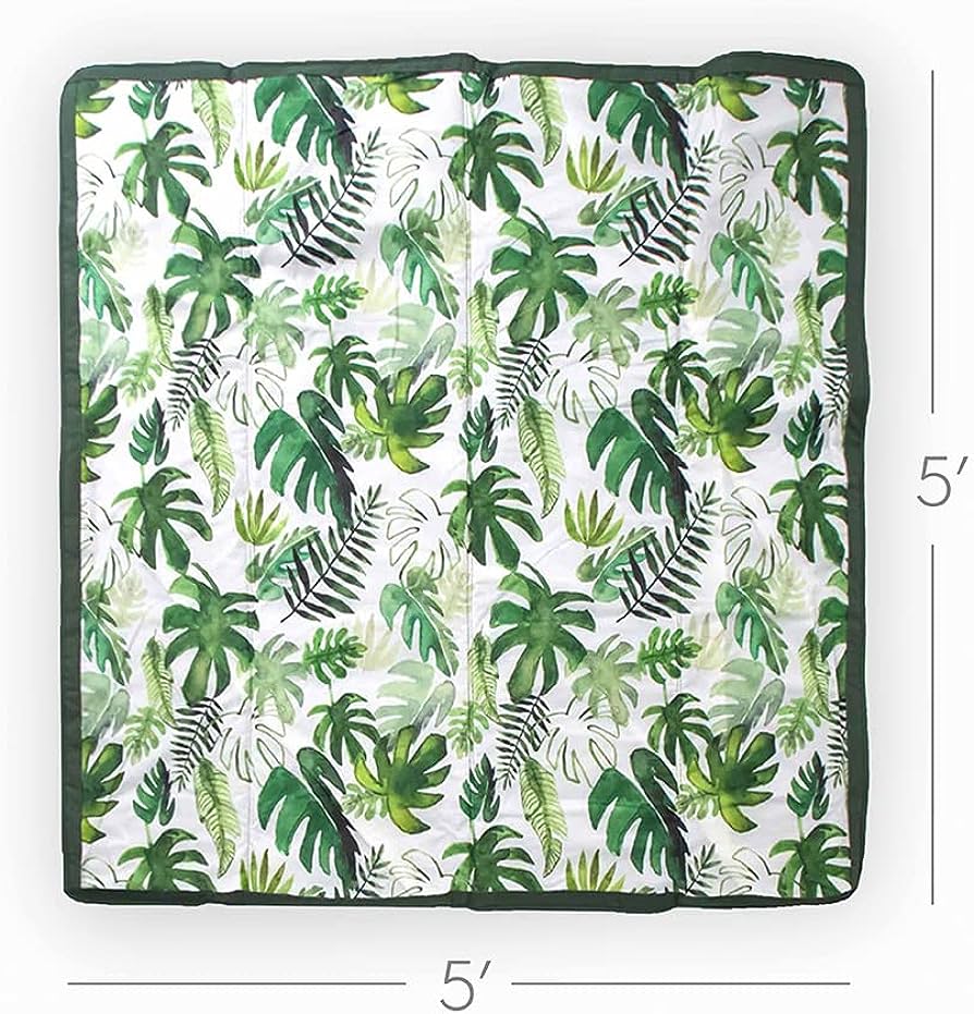 Little Unicorn Outdoor Blanket 5x5 - Tropical Leaf