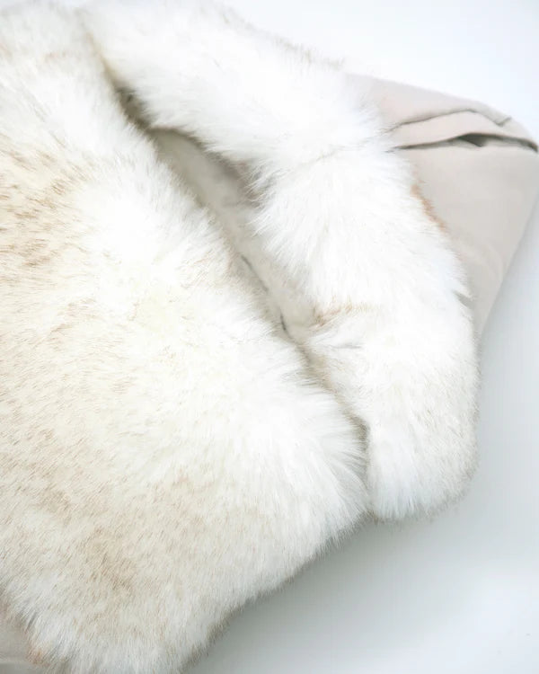 7am Enfant PlushPod Tundra - Heather Beige White Fur 0-18M