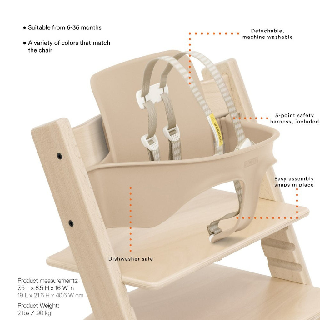 Stokke Tripp Trapp Complete - Walnut Brown with Wheat Cream Cushion