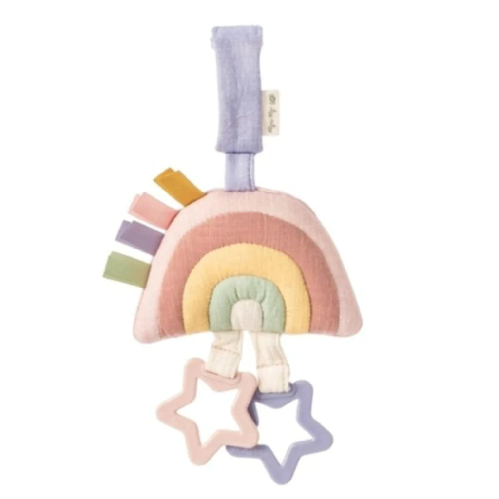 Itzy Ritzy Jingle Attachable Travel Toy - Pastel Rainbow