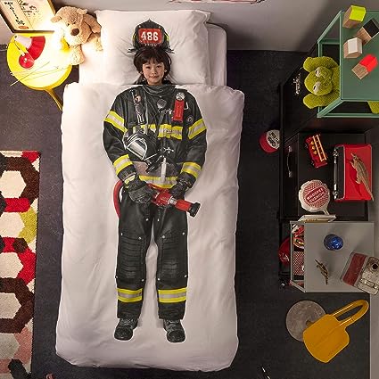 Snurk Duvet Cover Set Twin - Firefighter