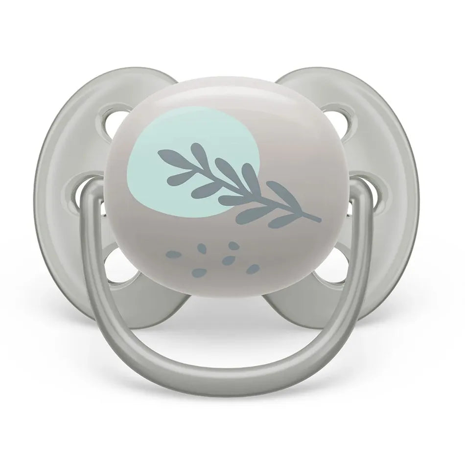 Avent Ultra Soft Pacifier 2PK 6-18M - Dove+Leaves