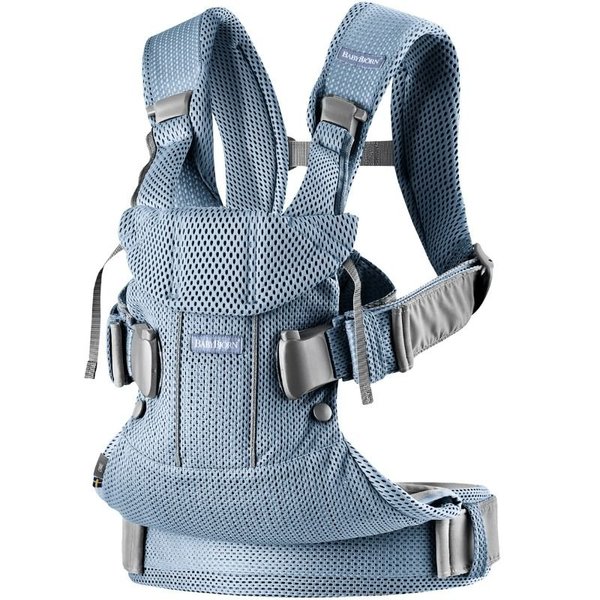 Babybjorn Baby Carrier One Air 3D Mesh - Slate blue  (FREE Carrier Cover)