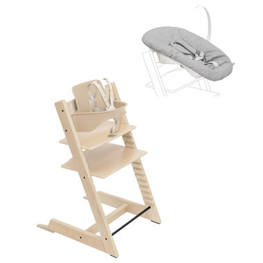 Stokke Tripp Trapp 2 High Chair With New Born Set - Natural