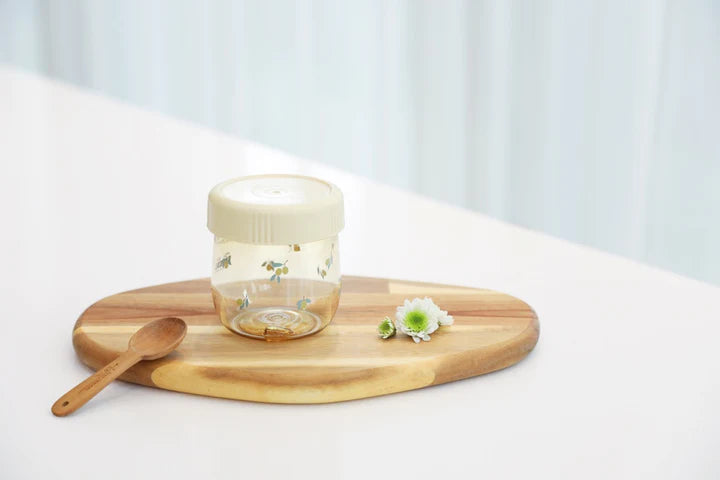 Grosmimi Olive PPSU Baby Food Jar 250ml - White/Pure Gold