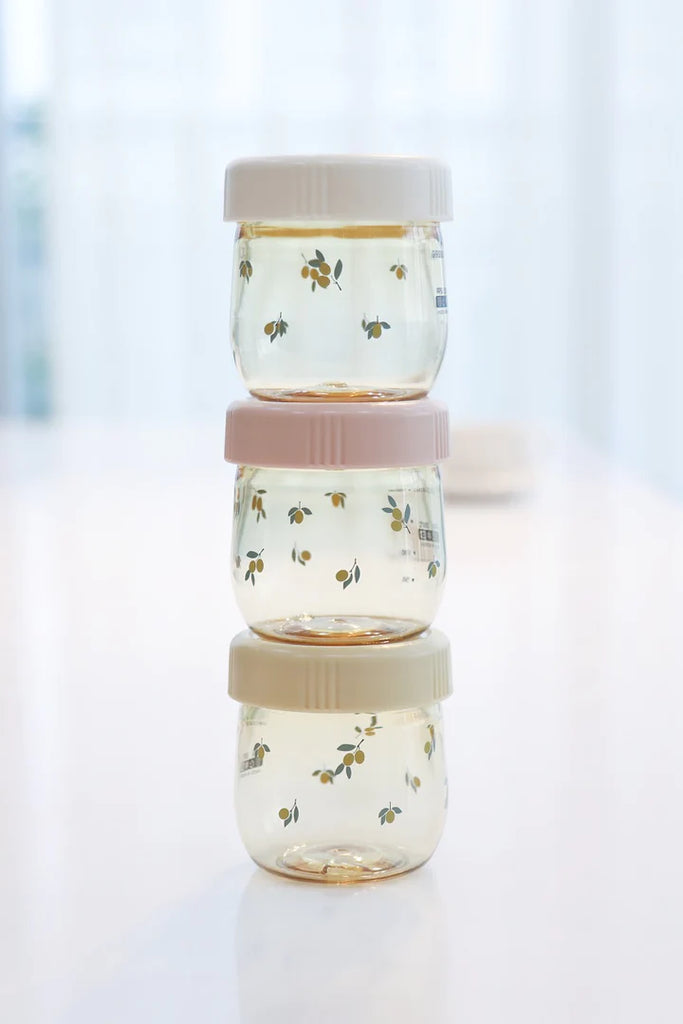 Grosmimi Olive PPSU Baby Food Jar 250ml - White/Pure Gold