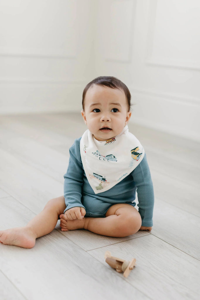 Loulou Lollipop Muslin Bandana Bib Set  - All Aboard