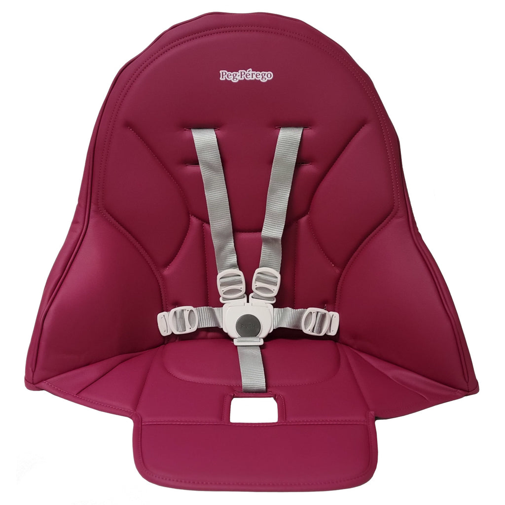 Peg Perego Siesta High Chair Replacement Seat Cushion With Harness - Berry