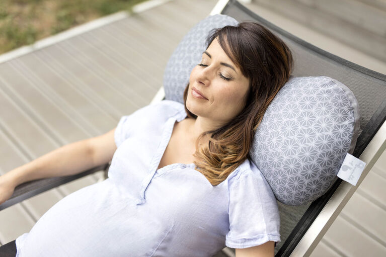 Babymoov M0m & B Ergonomic Maternity Travel Pillow - Dot Work Grey