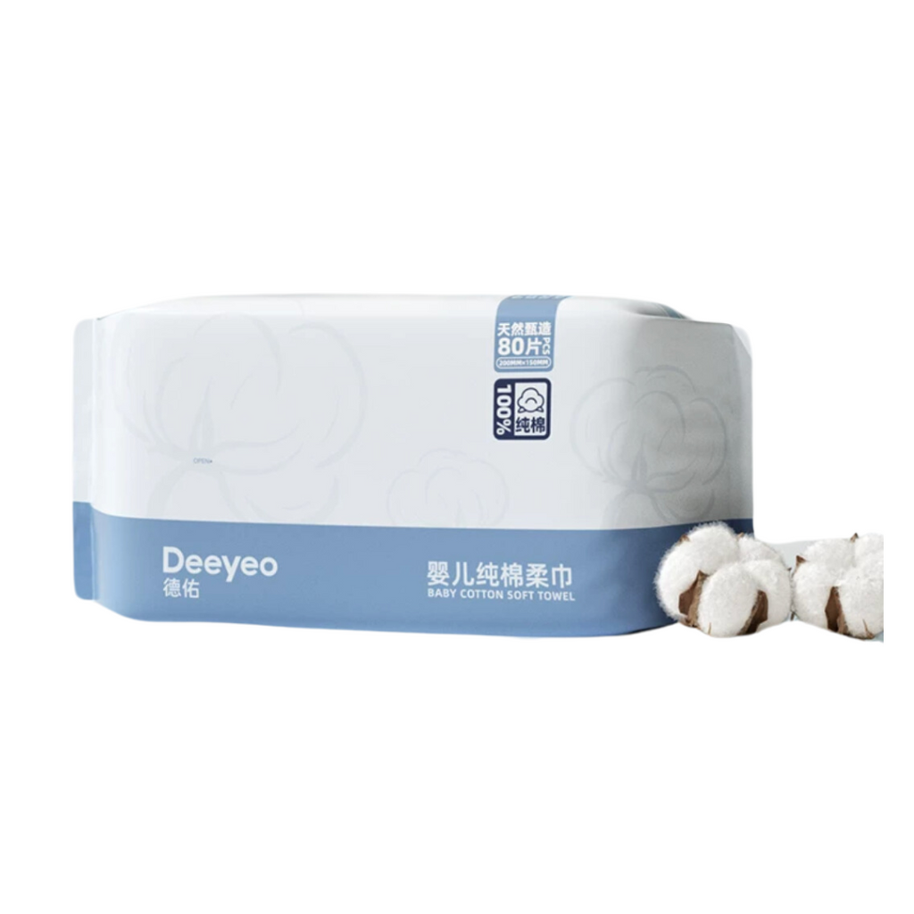 Deeyeo Cotton Dry Wipes 80pc