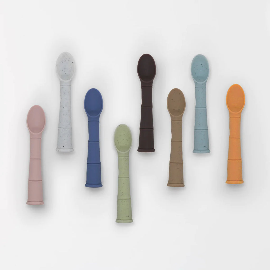 Kushies Silipop Spoons 2pk - Rose/Day Dream Grey