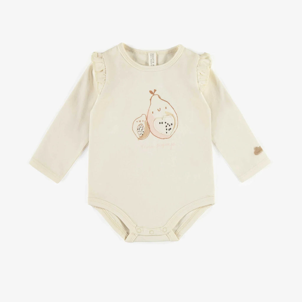 Souris Mini Long Sleeve Bodysuit - Papaya Duo