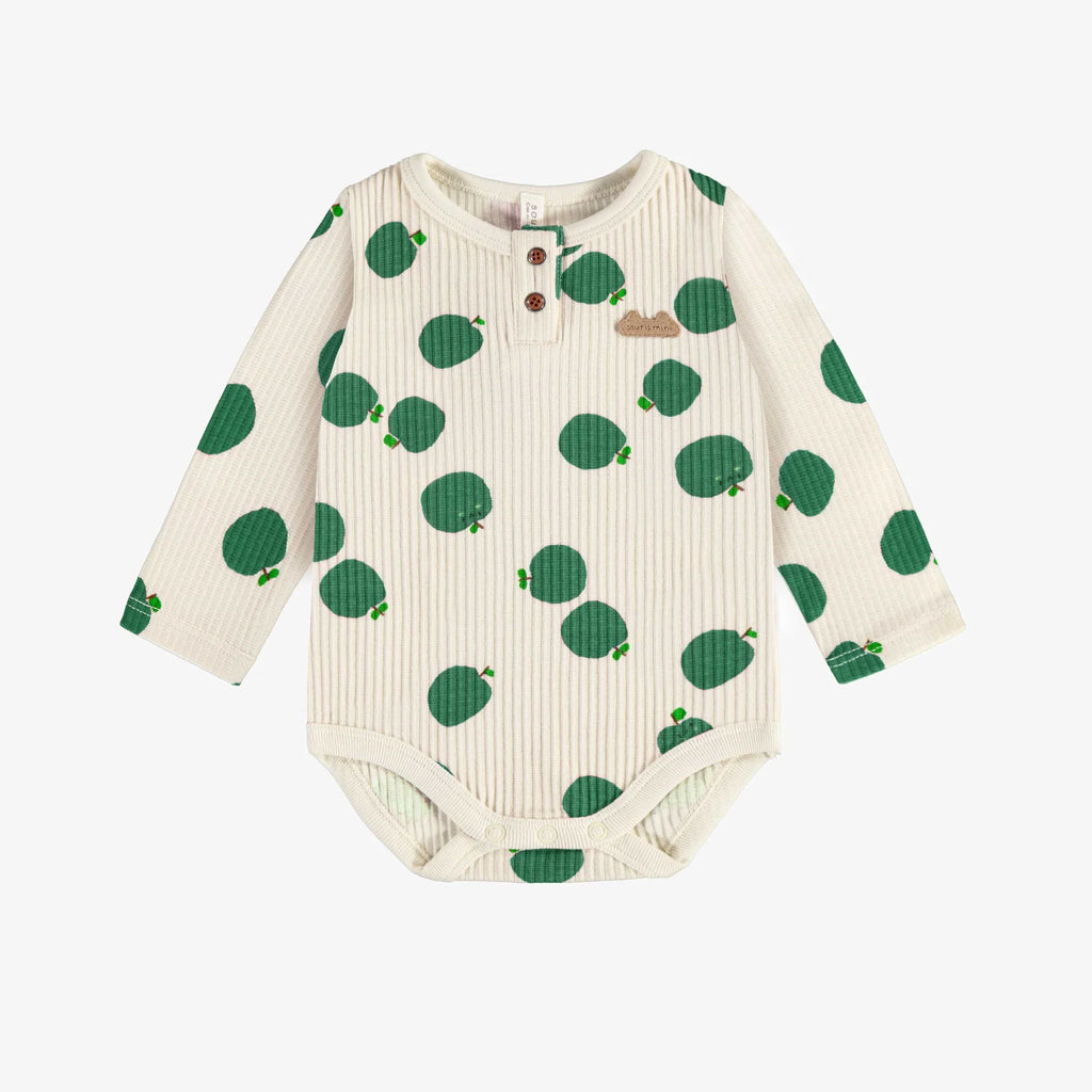 Souris Mini Long Sleeve Bodysuit - Green Apple