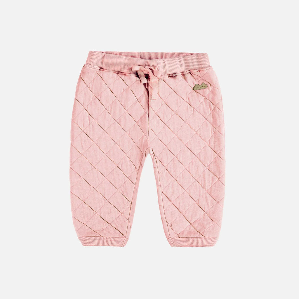 Souris Mini Quilted Jersey Pants - Light Pink