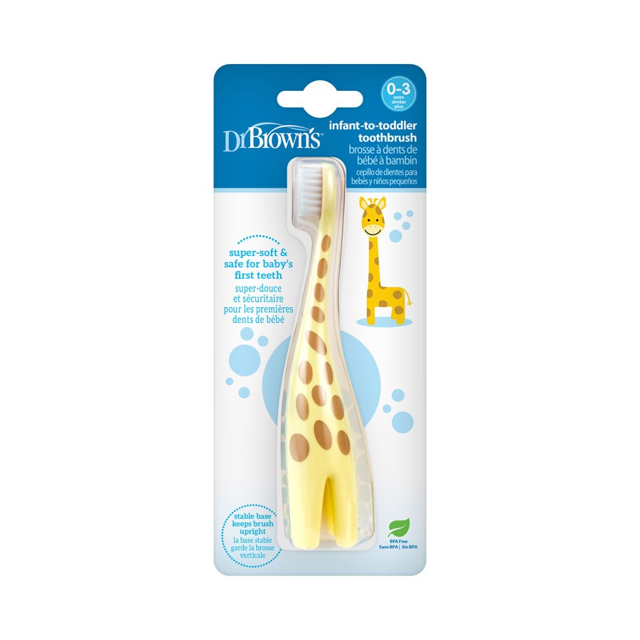 Dr Brown's Toothbrush Set - Giraffe 0-3Y