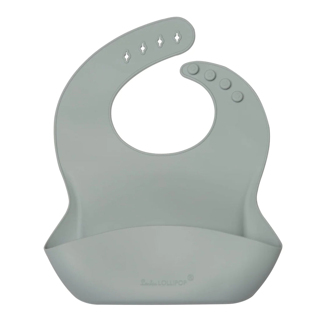 Loulou Lollipop Silicone Bib - Fog