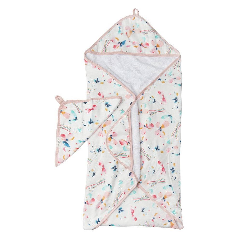 Loulou Lollipop Hooded Towel Set - Butterfly