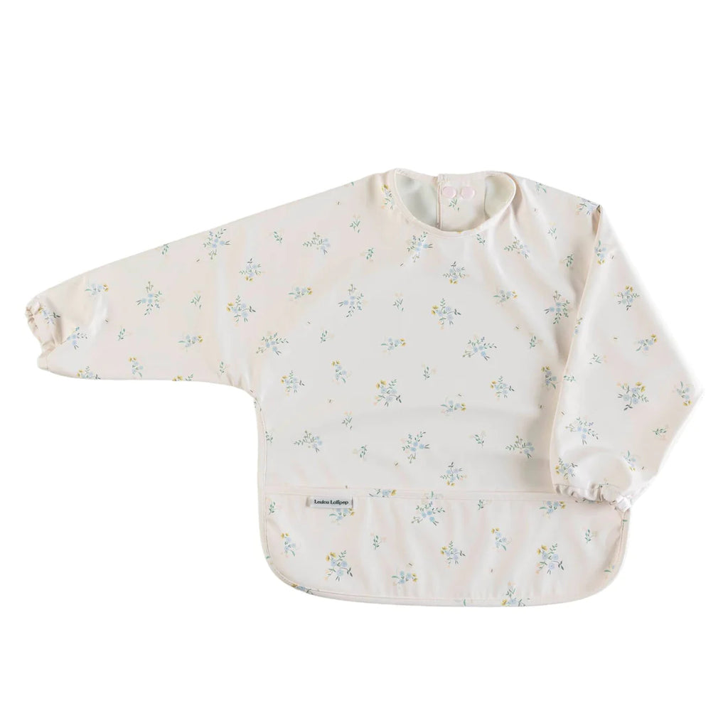 Loulou Lollipop Long Sleeve Waterproof Bib - Ditsy Floral