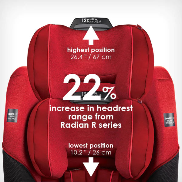Diono Radian 3QX Latch Convertible Car Seat = Red Cherry