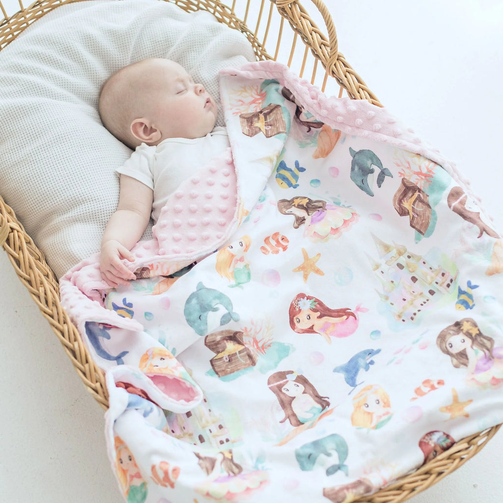 Honey Lemonade Baby&Toddler Minky Blanket 30x40 inch - Mermaids