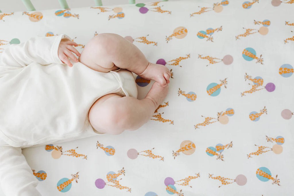 Nest Designs Fitted Bamboo Crib Sheet - Giraffe Shapes