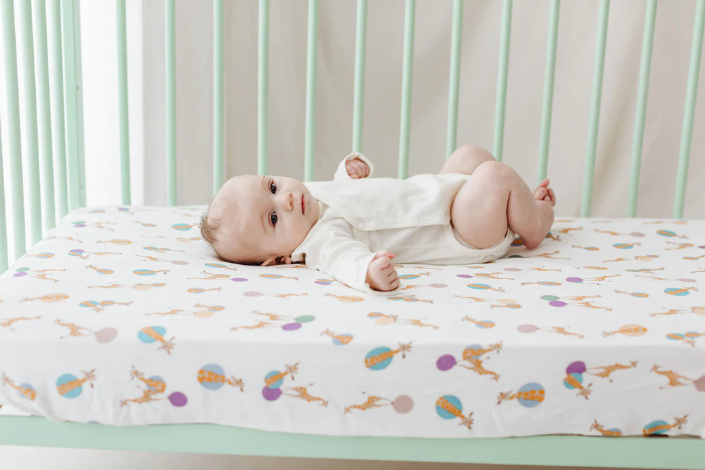 Nest Designs Fitted Bamboo Crib Sheet - Giraffe Shapes