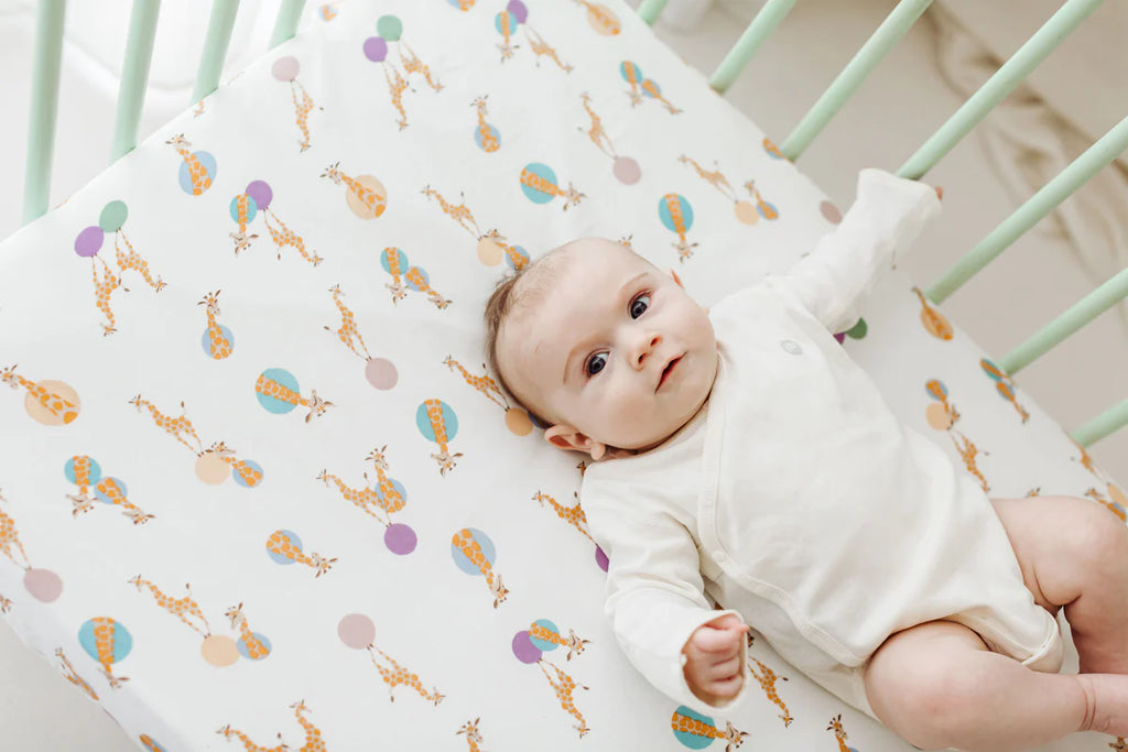 Nest Designs Fitted Bamboo Crib Sheet - Giraffe Shapes