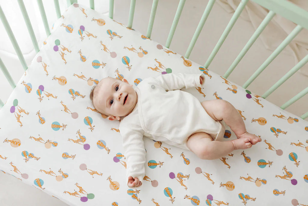 Nest Designs Fitted Bamboo Crib Sheet - Giraffe Shapes