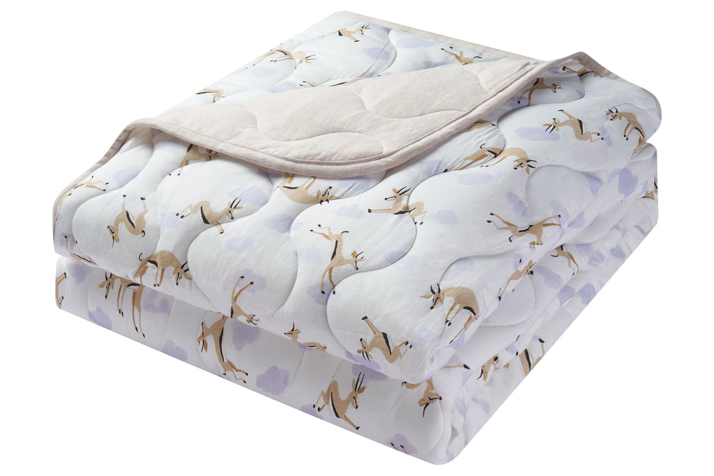 Nest Designs Quilted Bamboo Winter Blanket 3.2T - Gazelle Sky 180x230cm