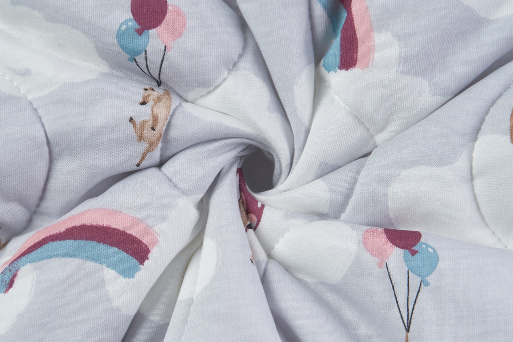 Nest Designs Medium Quilted Winter Blanket 145cm x 180cm 3.2 TOG (Bamboo Jersey) - Meerkats Away!