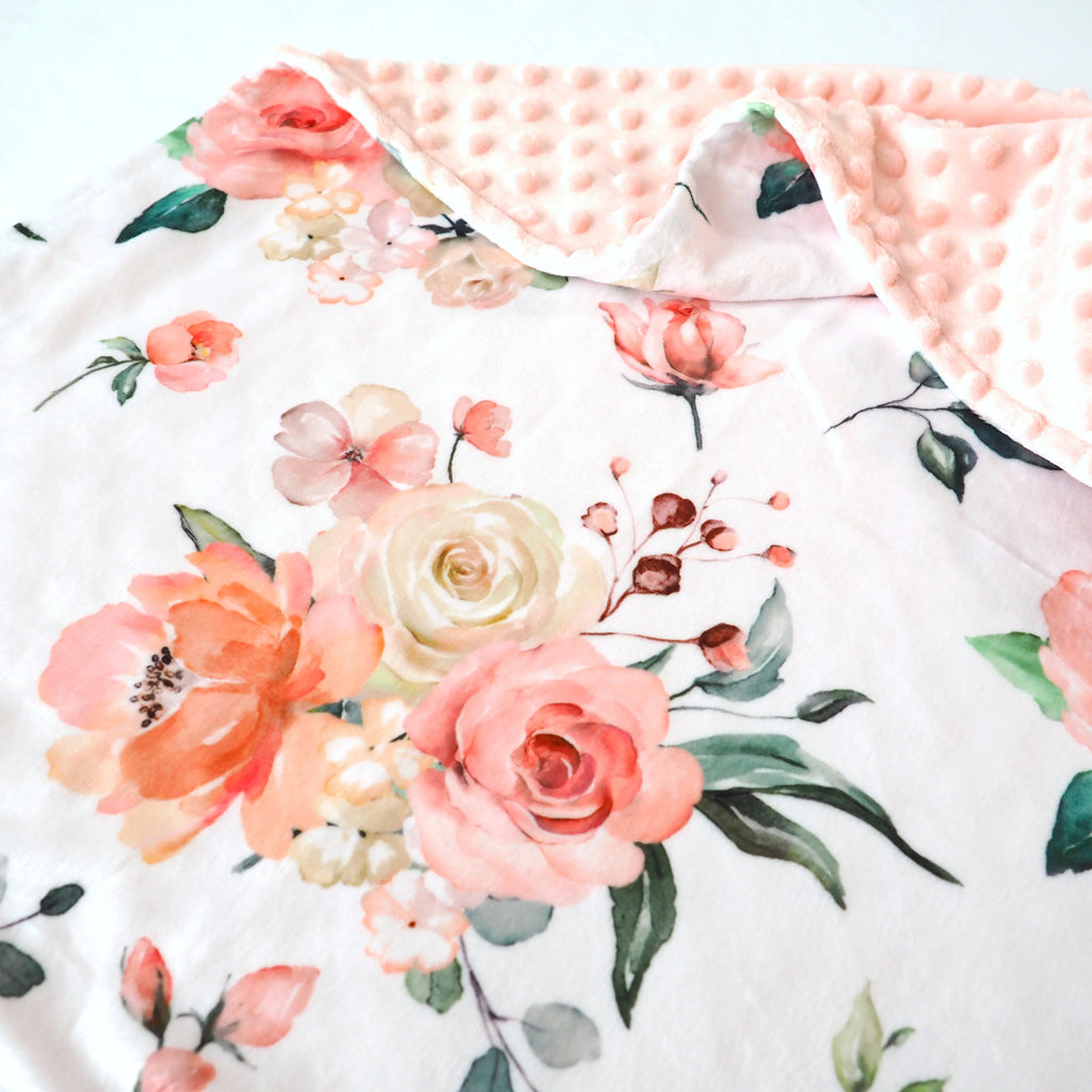 Honey Lemonade Baby&Toddler Blanket 30x40 inch - Peach Floral